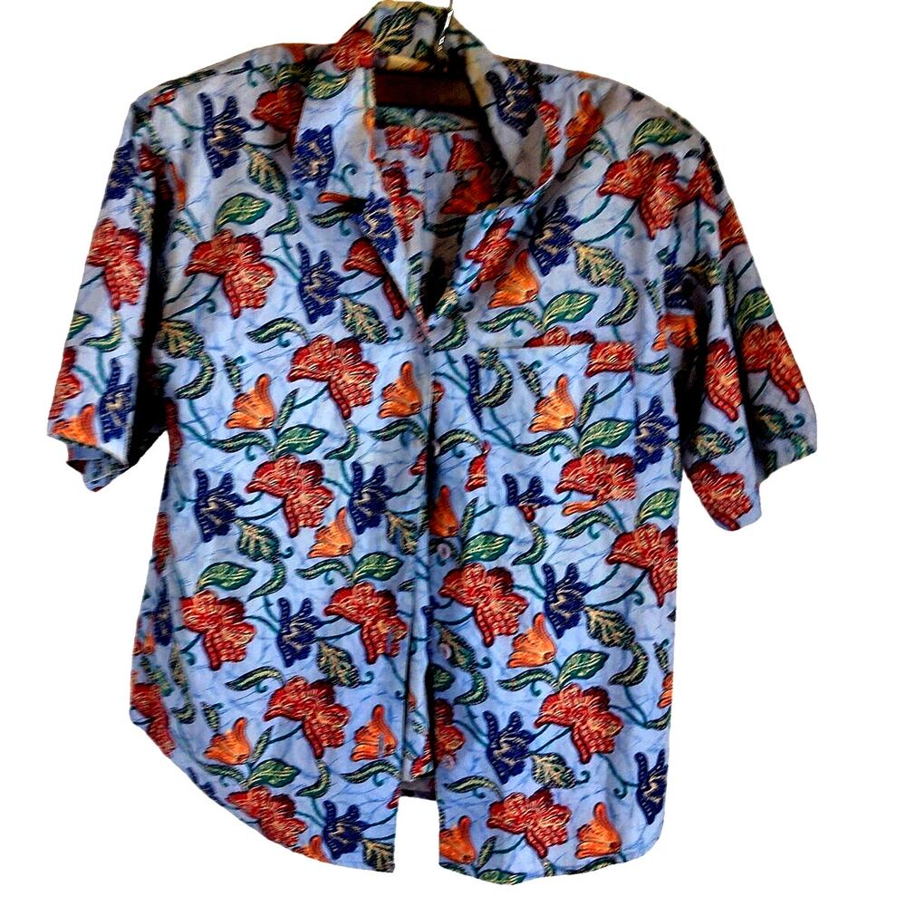 Vintage Susan Bristol Paisley Floral 2pc Set Top Size S Shorts Size 8 Blue - Picture 3 of 9